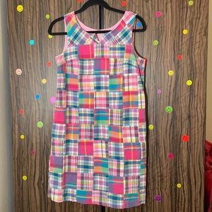 Talbots Madras Plaid Patchwork Dress